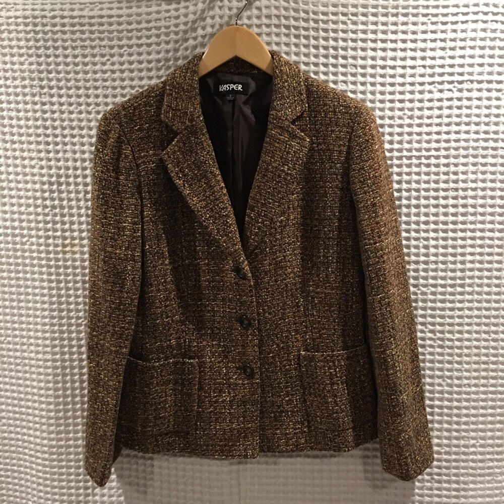 Like New Kasper tweed jacket